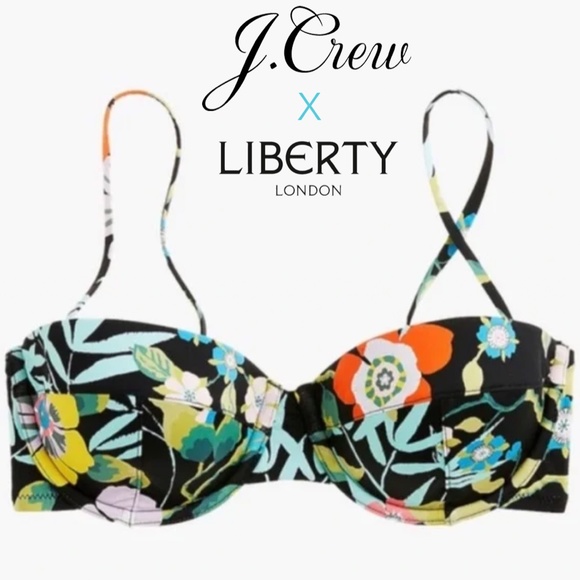 J. Crew Other - J.Crew Underwire Convertible Bikini Top in Liberty Pavilion Floral Print